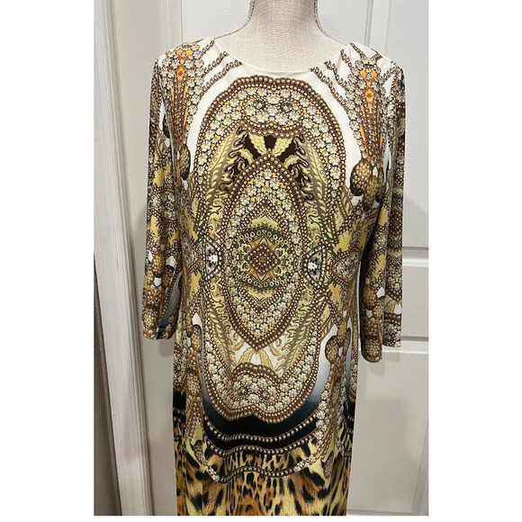 Chicos Leopard Dress - Size 2 - Picture 1 of 5